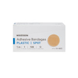 Adhesive Spot Bandage McKesson 1 Inch Plastic Round Tan Sterile 16-4822 Box of 100 16-4822 McKesson 466877_BX