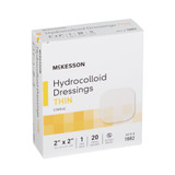 McKesson Thin Hydrocolloid Dressing Film Backing 2 X 2 Inch Square Hydrocolloid, 1882, Pack of 1