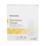 McKesson Petrolatum Impregnated Dressing Rectangle 3 X 9 Inch Sterile, 61-20056, Box of 12