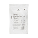 McKesson Fluff Bandage Roll 3-2/5 Inch X 3-3/5 Yard 6-Ply Sterile 1 per Pack, 16-4263, Case of 96