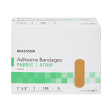 McKesson Adhesive Strip Fabric Tan 1 X 3 Inch Sterile, 16-4811, Case of 2400