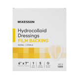 McKesson Hydrocolloid Dressing Waterproof Film Backing 6 X 7 Inch Sacral Hydrocolloid / Film, 1888, Pack of 1