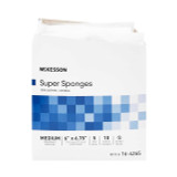 Gauze Sponge McKesson Cotton 6 X 6-3/4 Inch Rectangle Sterile 16-4265 Box/50 16-4265 MCK BRAND 473032_BX