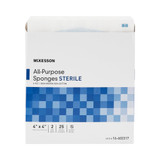 McKesson Nonwoven Sponge 4 X 4 Inch 4-Ply Sterile 2 per Pack, 16-602317, Box of 25