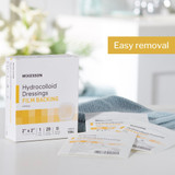 McKesson Hydrocolloid Dressing Waterproof Film Backing 2 X 2 Inch Square Hydrocolloid / Film, 1886, Pack of 1