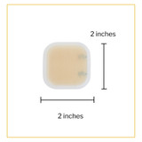 McKesson Hydrocolloid Dressing Waterproof Film Backing 2 X 2 Inch Square Hydrocolloid / Film, 1886, Pack of 1