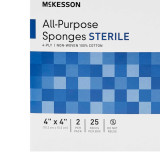 Gauze Sponge McKesson Cotton 4-Ply 4 X 4 Inch Square Sterile 16-602317 Pack/2 16-602317 MCK BRAND 481054_PK