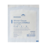 McKesson Gauze Sponge 3 X 3 Inch 12-Ply Sterile 2 per Pack, 16-4232, Pack of 1