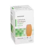 McKesson Adhesive Strip Fabric Tan 2 X 4 Inch Sterile, 16-4817, Case of 24