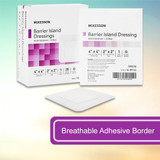 McKesson Barrier Island Composite Dressing 4 X 4 Inch Square Sterile Water Resistant Film Backing, 16-89144, Case of 100