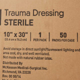 Trauma Dressing McKesson 10 x 30 Inch 1 per Pack Sterile Rectangle 16-4255 Case of 50 16-4255 McKesson 474702_CS Trauma Dressing McKesson 10 x 30 Inch 1 per Pack Sterile Rectangle 16-4255 Case of 50 16-4255 McKesson 474702_CS