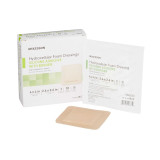 Foam Dressing McKesson 4 x 4 Inch With Border Film Backing Silicone Gel Adhesive Square Sterile 4843 Case of 200 4843 McKesson 886432_CS