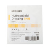 McKesson Thin Hydrocolloid Dressing Film Backing 6 X 6 Inch Square Hydrocolloid / Film, 1884, Case of 200