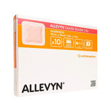 Allevyn Gentle Border Lite Thin Foam Dressing 4 X 4 Inch With Border Film Backing Silicone Gel Adhesive Square Sterile, 66800835, Box of 10
