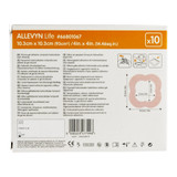 Allevyn Life Foam Dressing 4 X 4 Inch With Border Film Backing Silicone Gel Adhesive Quadrilobe Sterile, 66801067, Box of 10