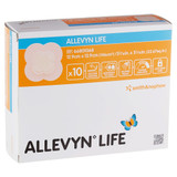 Allevyn Life Foam Dressing 5--1/16 X 5-1/16 Inch With Border Film Backing Silicone Gel Adhesive Quadrilobe Sterile, 66801068, Case of 50