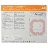 Allevyn Life Foam Dressing 6-1/16 X 6-1/16 Inch With Border Film Backing Silicone Gel Adhesive Quadrilobe Sterile, 66801069, Case of 60