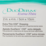 DuoDERM Extra Thin CGF Thin Hydrocolloid Dressing Film Backing 2 X 4 Inch Rectangle Hydrocolloid / Film, 187900, Pack of 1