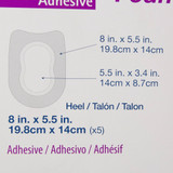 Aquacel Foam Dressing 5-1/2 X 8 Inch With Border Waterproof Film Backing Silicone Adhesive Heel Sterile, 420625, Box of 5