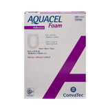Aquacel Foam Dressing 5-1/2 X 8 Inch With Border Waterproof Film Backing Silicone Adhesive Heel Sterile, 420625, Box of 5