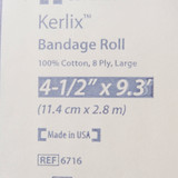 Kerlix Fluff Bandage Roll 4-1/2 Inch X 3-1/10 Yard 8-Ply Sterile 1 per Pouch, 6716, Pack of 1
