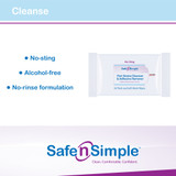 Safe n Simple Adhesive Remover Wipe 50 Count Alcohol Free, SNS00525, Pack of 50