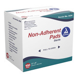 Dynarex Non-Adherent Dressing 3 X 4 Inch Sterile 100 per Pack, 3434, Box of 100