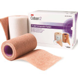 2 Layer Compression Bandage System 3M Coban2 2.9 Yard X 4 Inch / 4 Inch X 5.1 Yard 35-40 mmHg Self-adherent / Pull On Closure Tan / White NonSterile 2094N Case/8 2094N 3M 989726_CS