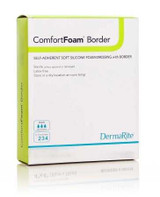 Silicone Foam Dressing ComfortFoam Border 2 X 2 Inch Square Adhesive with Border Sterile 43220 Box/10 43220 DERMARITE INDUSTRIES LLC 946465_BX