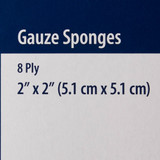 Dermacea Gauze Sponge 2 X 2 Inch 8-Ply Sterile 10 per Pack, 441211, Box of 50