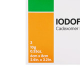 Iodoflex Pad Iodophor Impregnated Dressing Rectangle 2-1/8 X 3 Inch Sterile, 6602134010, Box of 3