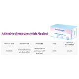 Safe n Simple Adhesive Remover Wipe 50 per Box Alcohol Based, SNS00650, Box of 50