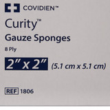 Curity Gauze Sponge 2 X 2 Inch 8-Ply Sterile 2 per Pack, 1806, Pack of 1