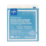 Medline Gauze Sponge 2 X 2 Inch 8-Ply Sterile 2 per Pack, NON21420, Box of 50