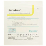 DermaDress Composite Dressing 4 X 4 Inch Square Sterile Waterproof Film Backing, 00276E, Box of 10