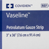 Petrolatum Impregnated Dressing Vaseline 3 X 36 Inch Gauze Petrolatum Sterile 8884415600 Each/1 8884415600 KENDALL HEALTHCARE PROD INC. 46145_EA Petrolatum Impregnated Dressing Vaseline 3 X 36 Inch Gauze Petrolatum Sterile 8884415600 Each/1 8884415600 KENDALL HEALTHCARE PROD INC. 46145_EA