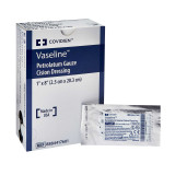 Petrolatum Impregnated Dressing Vaseline 1 X 8 Inch Gauze Petrolatum Sterile 8884417601 Box/50 8884417601 KENDALL HEALTHCARE PROD INC. 167694_BX