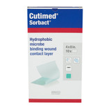 Cutimed Sorbact WCL Antimicrobial Wound Contact Layer Dressing 4 X 8 Inch Sterile, 7266203, Box of 10