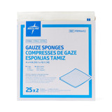 Medline Essentials Gauze Sponge 4 X 4 Inch 12-Ply Sterile 2 per Pack, PRM4412, Box of 25