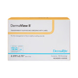 DermaView II Transparent Film Dressing 2-3/7 X 2-3/4 Inch Frame Style Delivery Rectangle Sterile, 00252E, Pack of 1