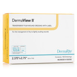DermaView II Transparent Film Dressing 2-3/7 X 2-3/4 Inch Frame Style Delivery Rectangle Sterile, 00252E, Pack of 1