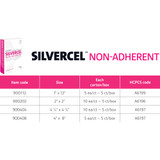 Silvercel Non-Adherent Silver Alginate Dressing 2 X 2 Inch Square Sterile, 900202, Case of 50