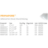 Primapore Island Dressing 4 X 11-3/4 Inch Rectangle Sterile Film Backing, 66000321, Case of 200