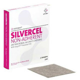 Silver Alginate Dressing Silvercel™ Non-Adherent 4-1/2 x 4-1/2 Inch Square Sterile 900404 Case of 50 900404 Silvercel™ Non-Adherent 713618_CS