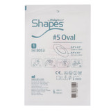 PolyMem Shapes Foam Dressing 3-1/2 X 5 Inch With Border Film Backing Adhesive Oval Sterile, 8053, Case of 30