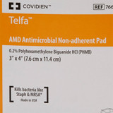Telfa AMD Antimicrobial Island Dressing 3 X 4 Inch Rectangle Sterile, 7662-, Case of 900