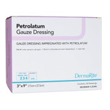 DermaRite Petrolatum Impregnated Dressing Rectangle 3 X 9 Inch Sterile, 23390, Box of 50