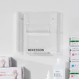 McKesson Glove Box Holder Horizontal or Vertical Mounted 2 Box Capacity Clear 4 X 10 X 10-3/4 Inch Plastic, 16-6532, Pack of 1