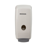 Soap Dispenser McKesson White Plastic Manual Push 1000 mL Wall Mount 53-1000 Pack of 1