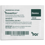 Prevantics Device Swab 3.15% / 70% Strength CHG (Chlorhexidine Gluconate) / Isopropyl Alcohol Individual Packet NonSterile, B19600, Case of 1000